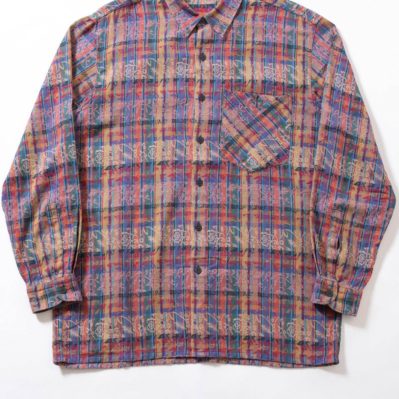 ミッソーニ MISSONI 総柄 コットンシャツ チェックシャツ 柄
