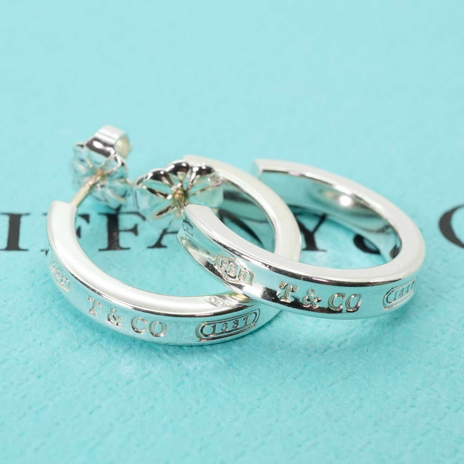 【極美品】ティファニー　ナローフープピアス 片耳　1837 メンズ/レディース 送料無料】ティファニー TIFFANY & Co. 1837フープ ピアス