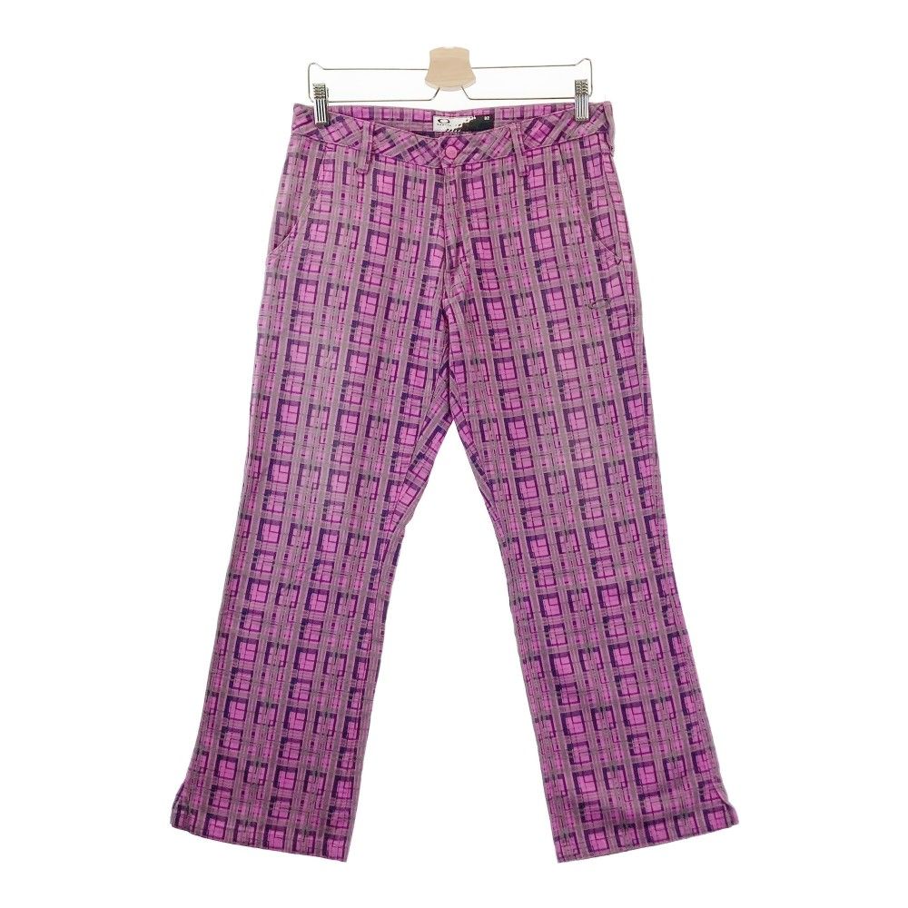 サイズ：32 OAKLEY オークリー ロングパンツ チェック柄 ピンク系