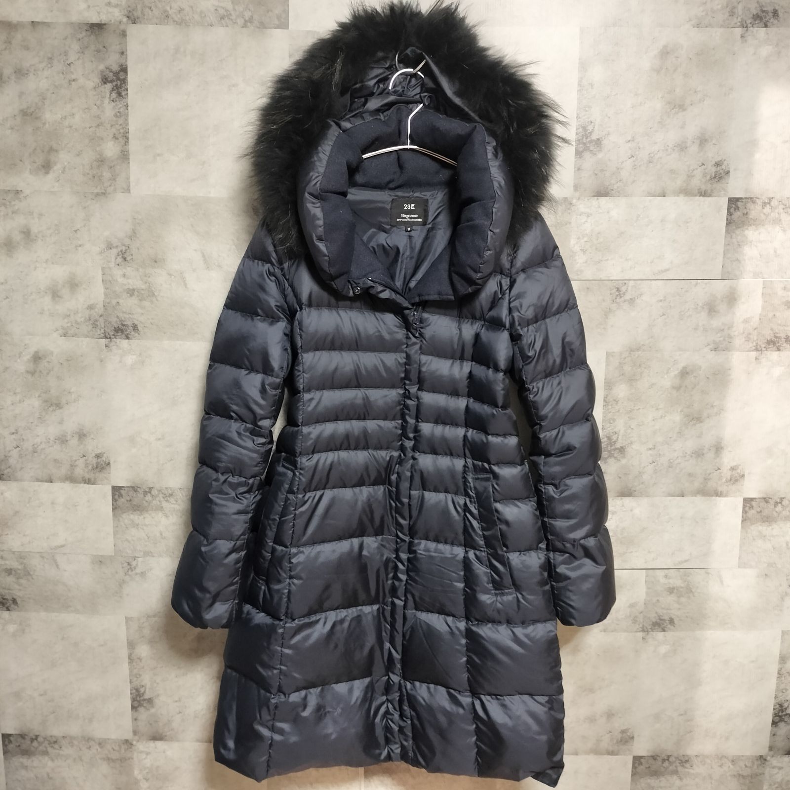 23区 ニジュウサンク 洗える 3way ラクーンファー ダウンコート サイズ