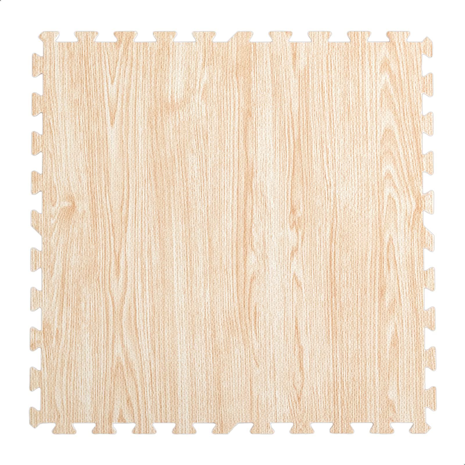 18700013 サイドパーツ付き ノンホルムアルデヒド 床暖房対応 保温性 防音 木目調 82467 32枚組 6畳用 厚み10mm 大判59cm ジョイントマット タンスのゲン