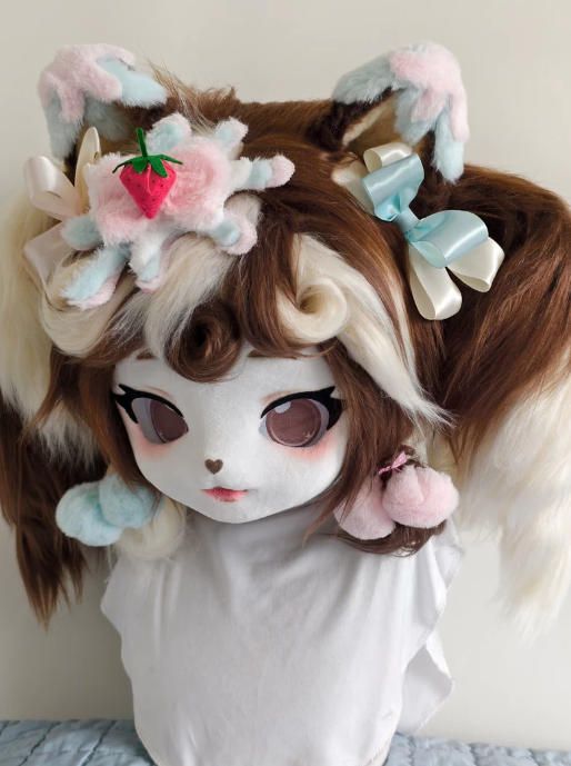 着ぐるみヘッド kigurumi NO.152 猫 茶色 ファースーツ 全頭ヘッド ケモノ マスク ぬいぐるみ コスプレ コスチューム 一点物