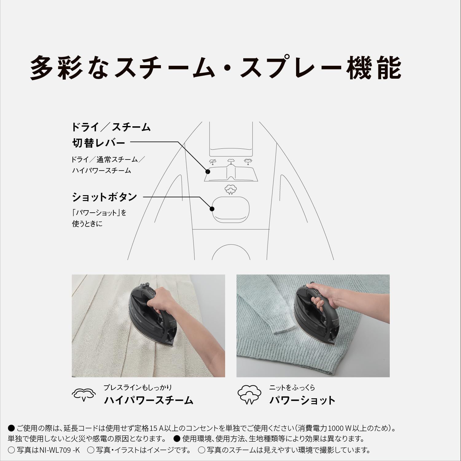 2025最 コードレス パナソニック コードレススチームアイロン NI-WL509-H グレー Wヘッド セラミックコート WWW_KANDAIZUMI_COM