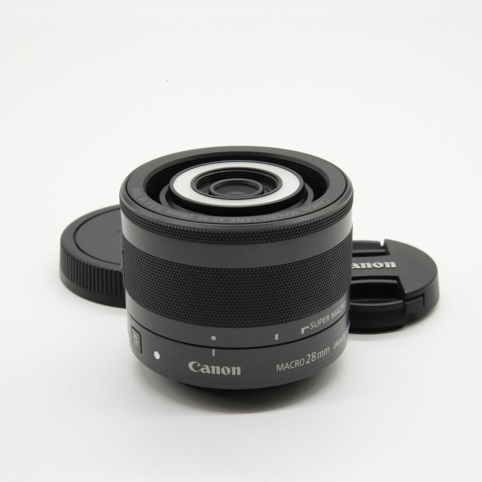 □美品□ CANON Canon マクロレンズ EF-M28mm F3.5 IS STM ミラーレス一眼対応 EF-M28/F3.5 M IS STM  - メルカリ