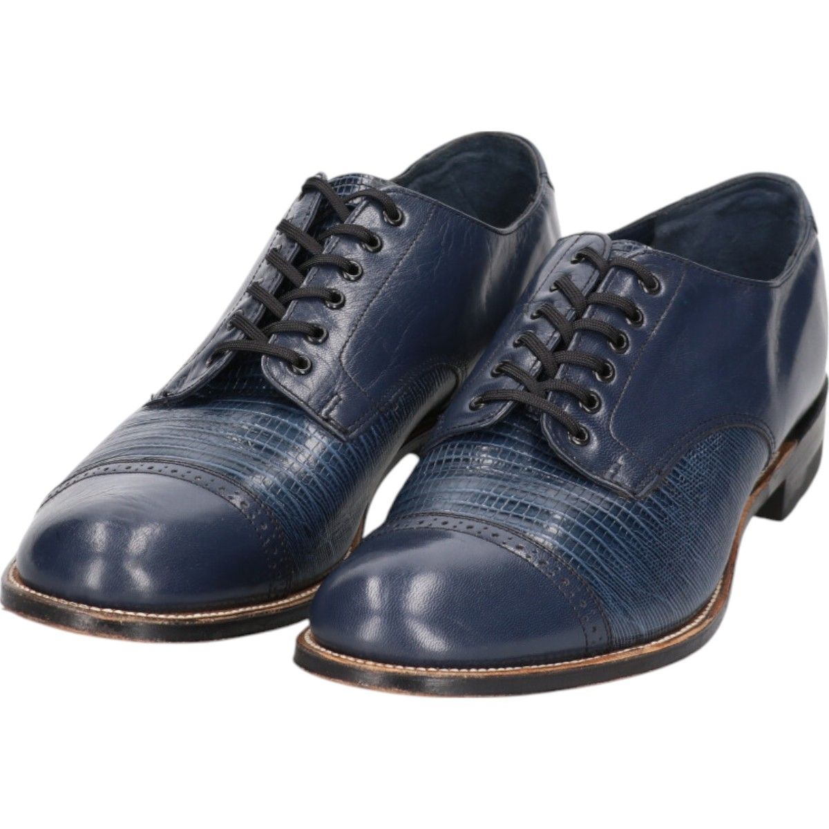 古着 ステイシー アダムス STACY ADAMS 型押し ストレートチップシューズ 9 メンズ27.0cm相当|saa014185
