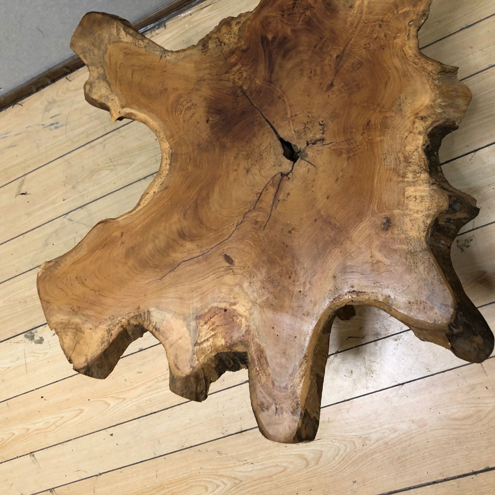 天然木 一枚板 ローテーブル サイドテーブル 無垢材 天然形状 流木風