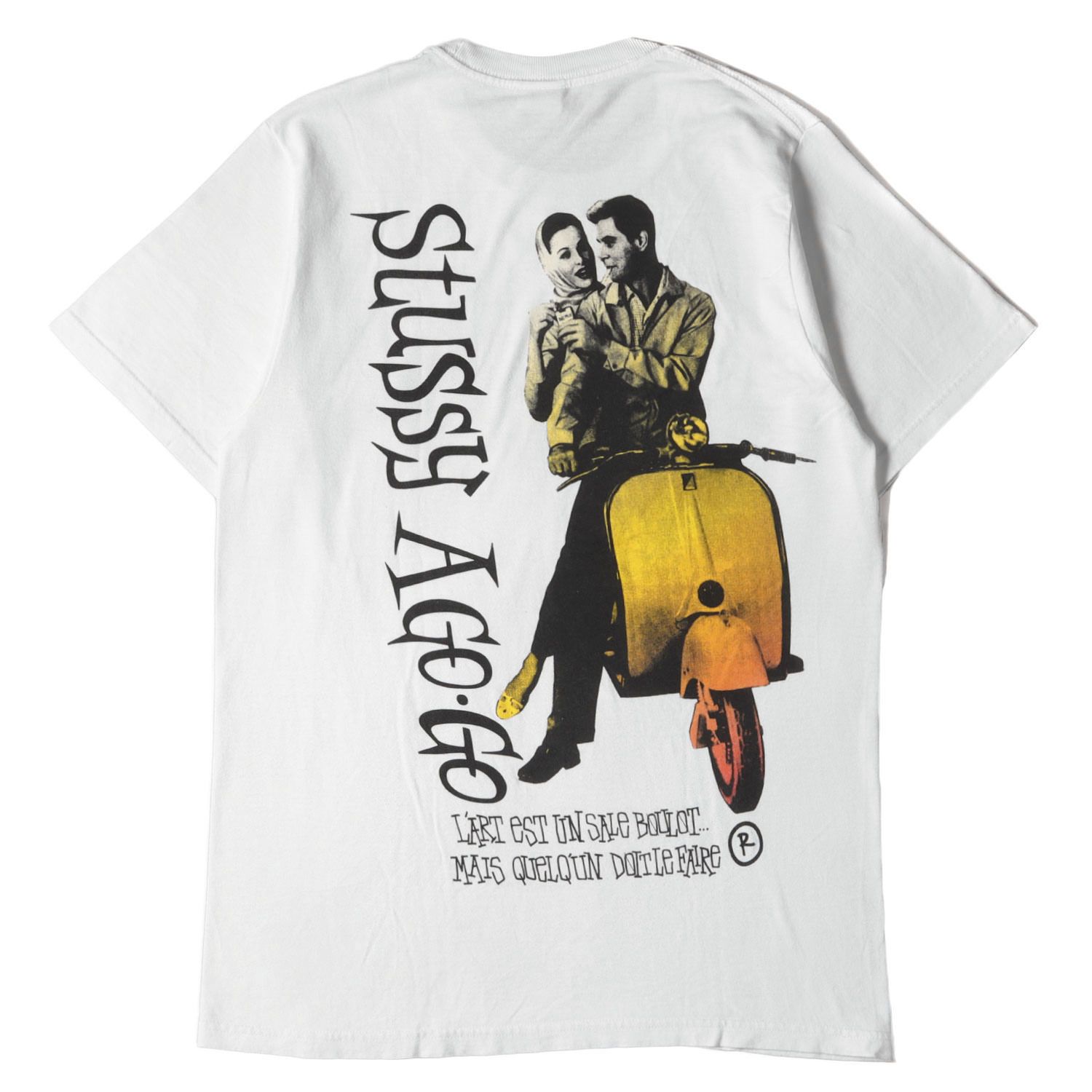 STUSSY ステューシー Tシャツ サイズ:S ローマの休日 ベスパ フォト