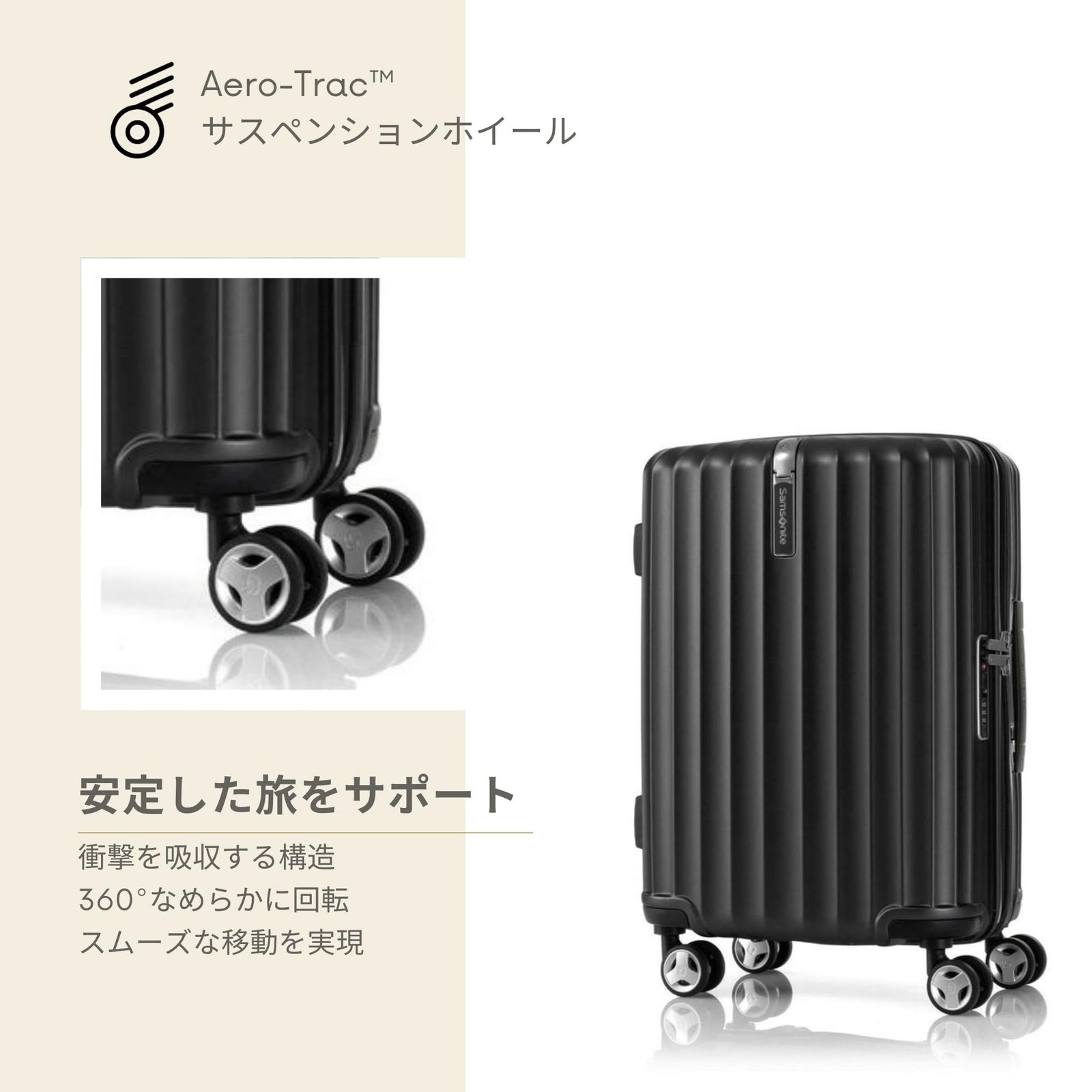 サムソナイト スーツケース キャリーケース エヴォア EVOA スピナー55 36L 55 cm 3.4kg 機内持ち込み可 保証付 ブラッ Luggage サムソナイト スーツケース キャリーケース エヴォア EVOA