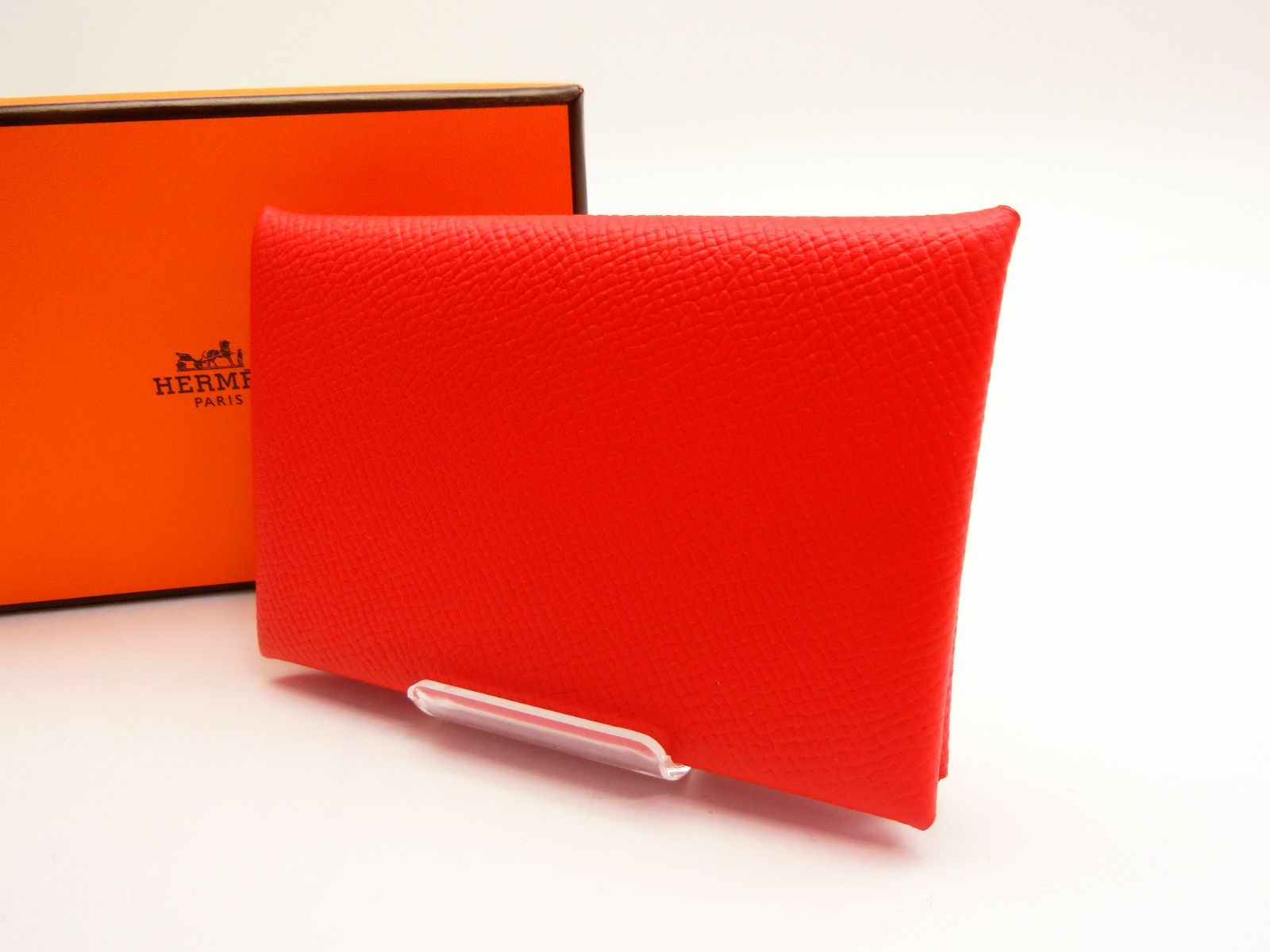 エルメス　HERMES カルヴィ　オレンジ　名刺入れ　カードケース エルメス HERMES カードケース 名刺入れ カルヴィ オレンジ イエロー