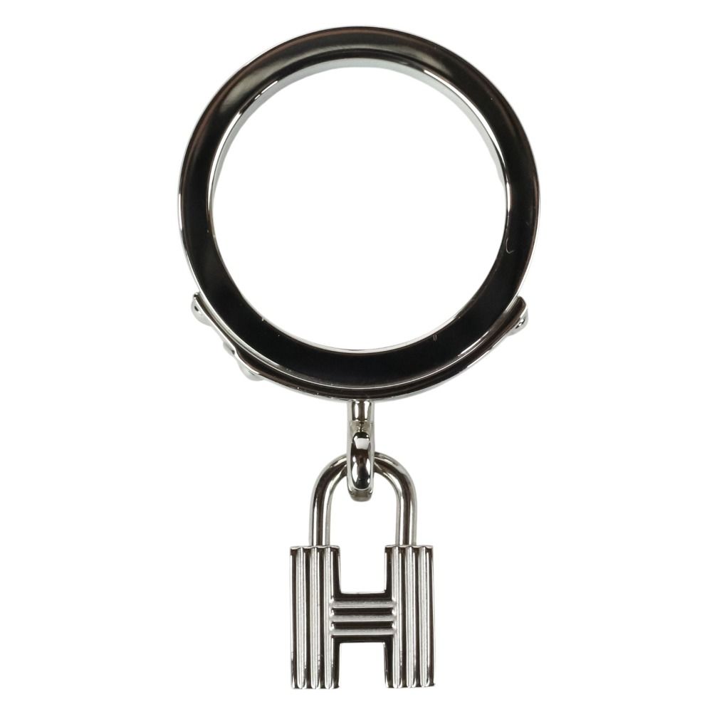 エルメス Hカデナ スカーフリング シルバー ブラック　箱付き エルメス Hカデナ スカーフリング シルバー ブラック 箱付き HERMES