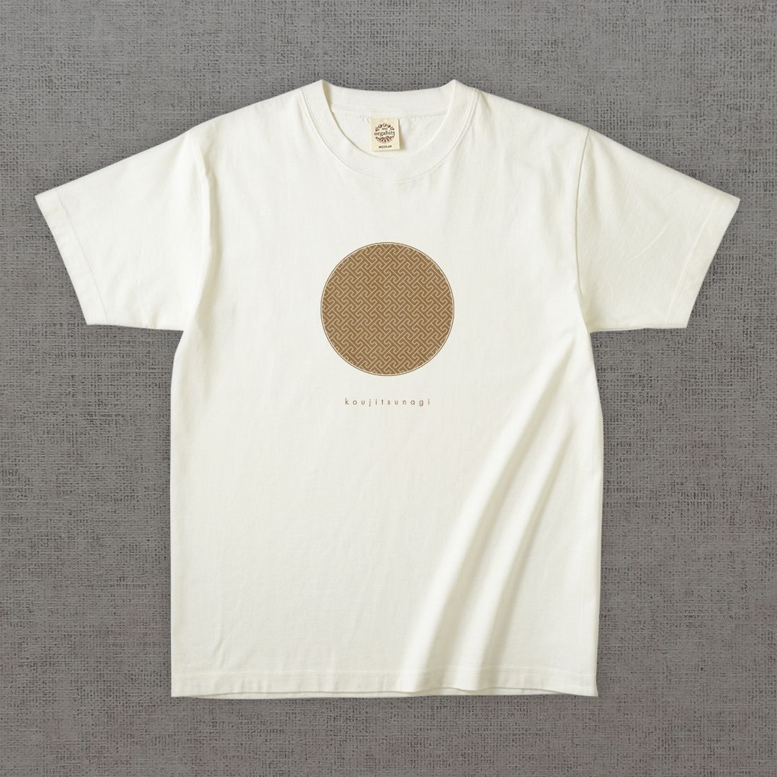 和柄Tシャツ　工字繋ぎ -彩・円-
