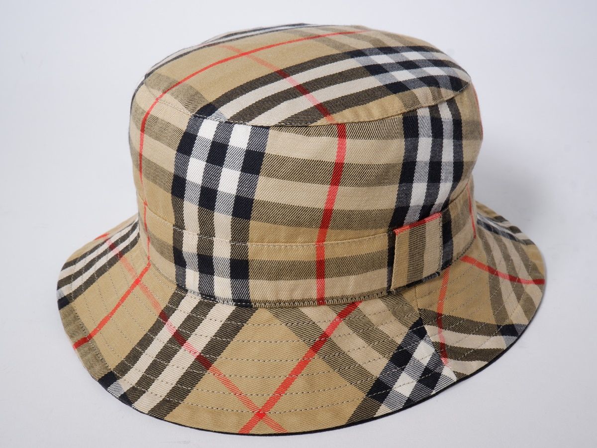極美品！バーバリーロンドンイングランドノ バチェックバケットハット BURBERRY LONDON/バーバリー ロンドン メンズ ノバチェック