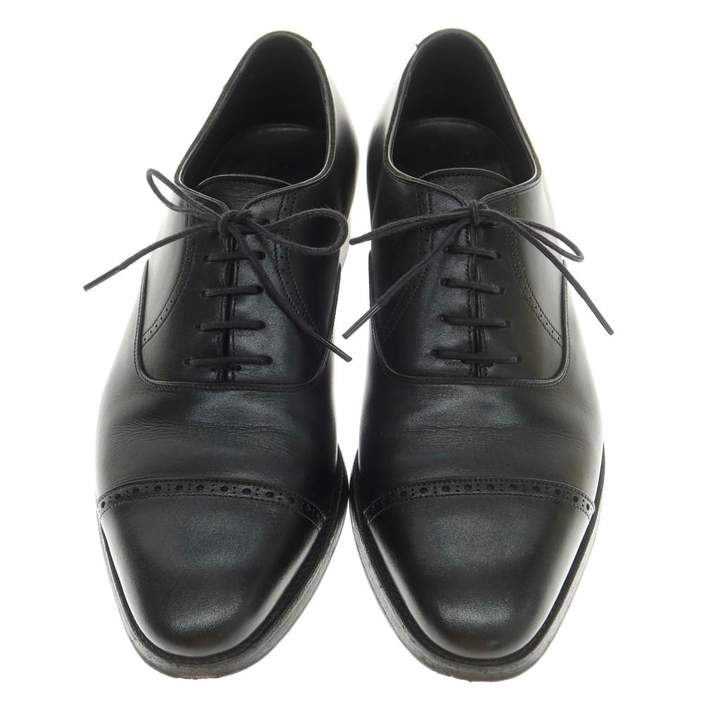 レンド RENDO クォーターブローグ ドレスシューズ ブラック サイズ7.5 メンズ