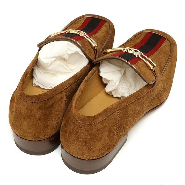 GUCCI ダークブラウン スエード ローファー グッチ ビットローファー ダークブラウン スエード サイズ40E