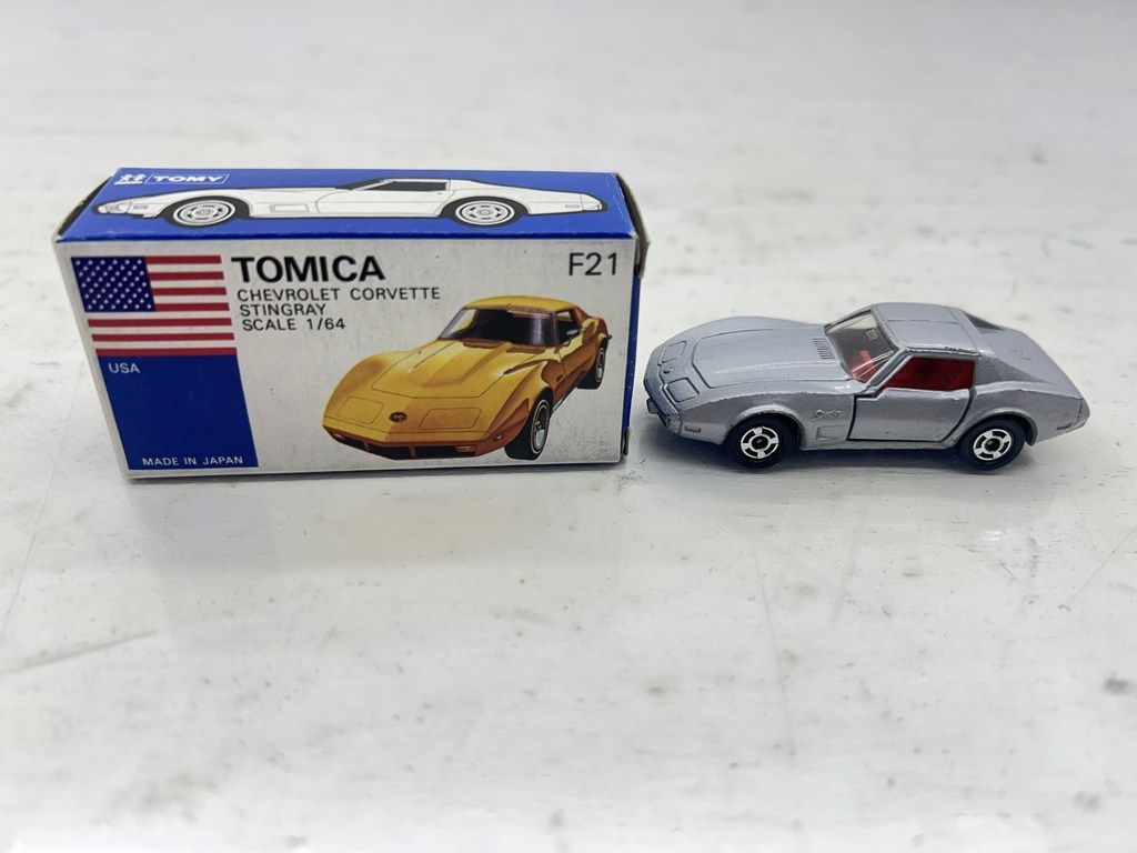 トミカ　青箱　日本製　Ｆ２１　コルベット トミカ青箱 F21 シボレーコルベットスティングレイ 日本製 小田急特注