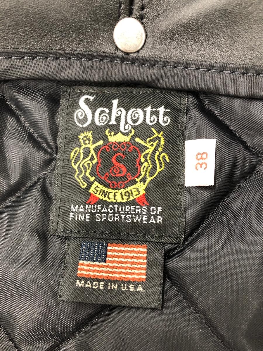 美品 schott ショット 襟ボアダブルライダース レザージャケット