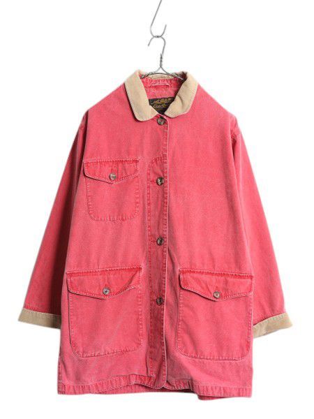 なクーポン配布中! 90s エディーバウアー ハンティング ジャケット レディース S 古着 コットン キャンバス カバーオール フィールド ハーフ コート