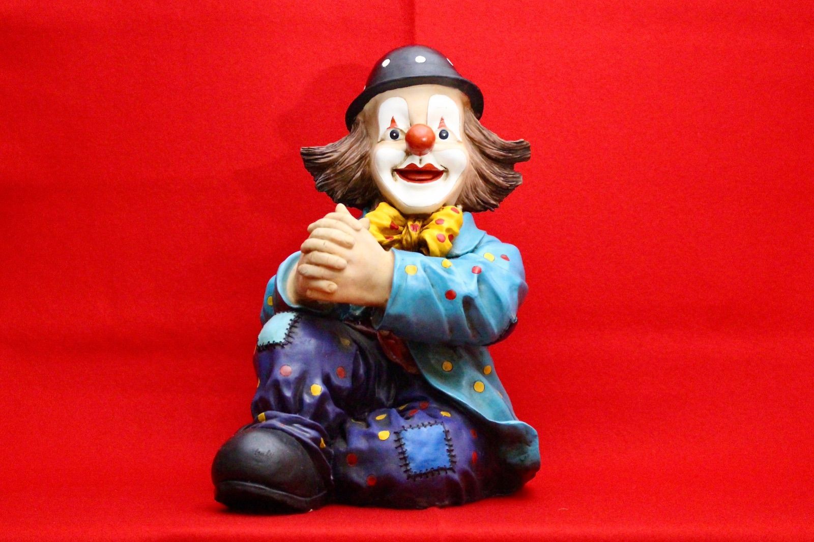 イタリア・ピエロコレクション【お茶目なピエロ　大サイズ　水色ドット】 イタリア・ピエロコレクション【お茶目なピエロ 大サイズ 水色ドット