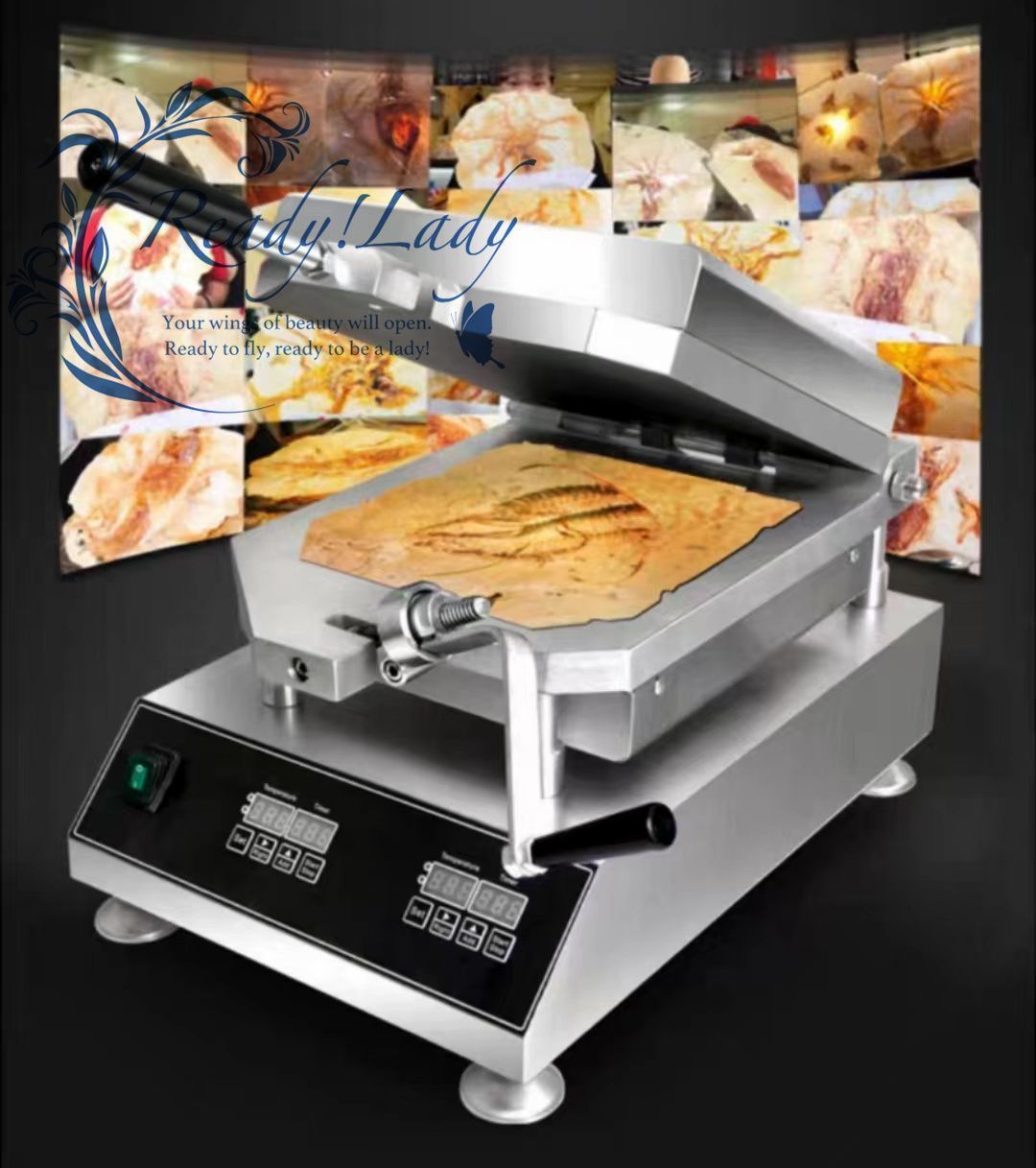 電気 イカせんべい せんべい焼き機 プレス式 両面焼き単相 ス デジタル