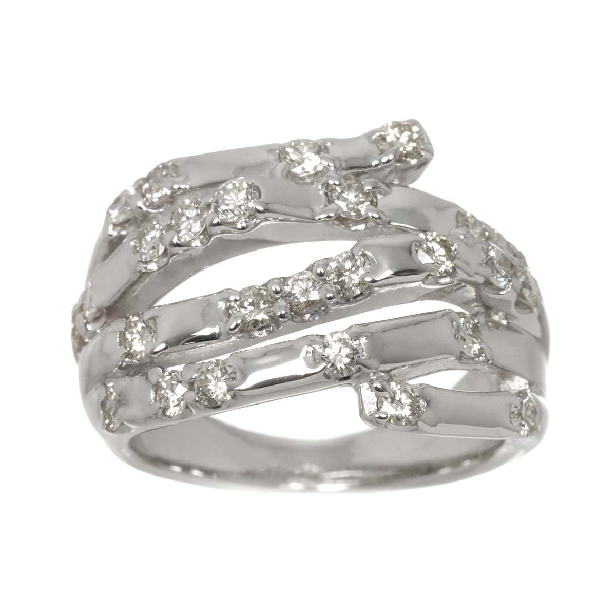 タサキ TASAKI 11号 リング ダイヤ 0.85ct K18 WG ホワイトゴールド