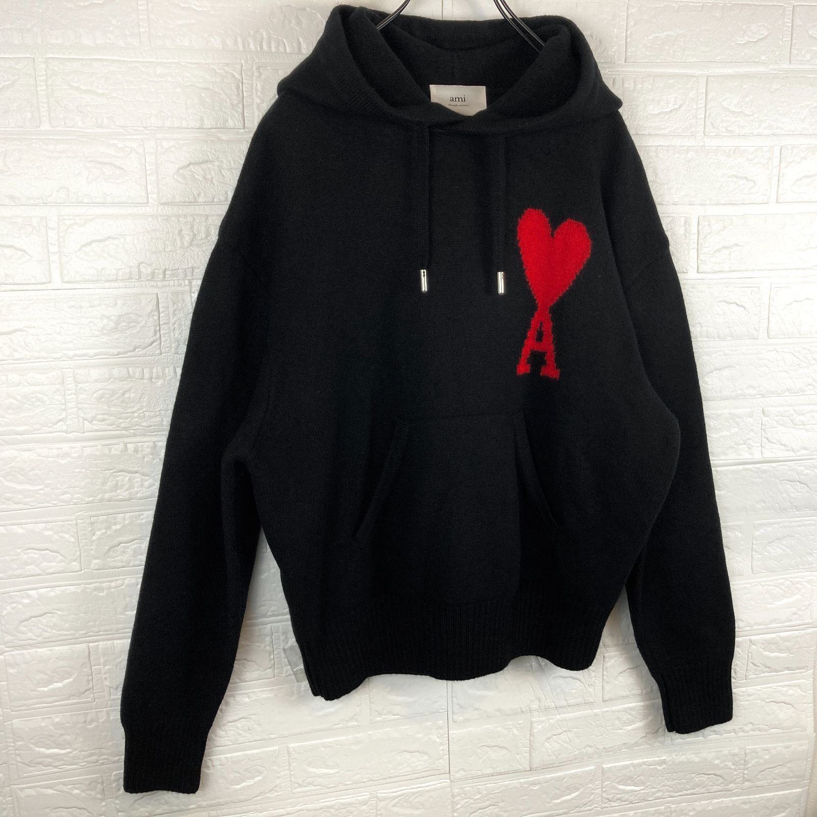 人気モデル】AMI PARIS アミ ニット パーカー フーディ ウール100