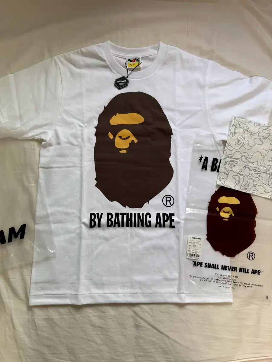 A BATHING APE アベイシングエイプ バイ ベイティング 半袖 Tシャツ 白 S
