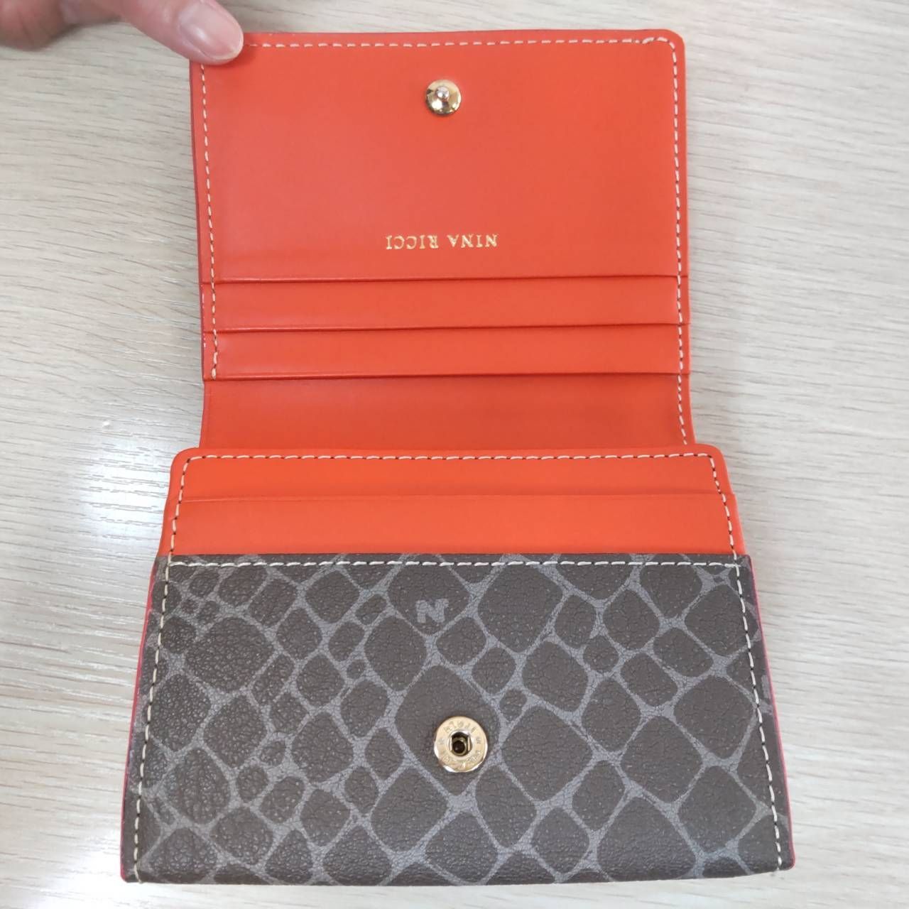 NINA RICCI 折り財布 オレンジ ニナ・ニナ リッチ】 タングラム パース 2つ折り財布 [35-3002