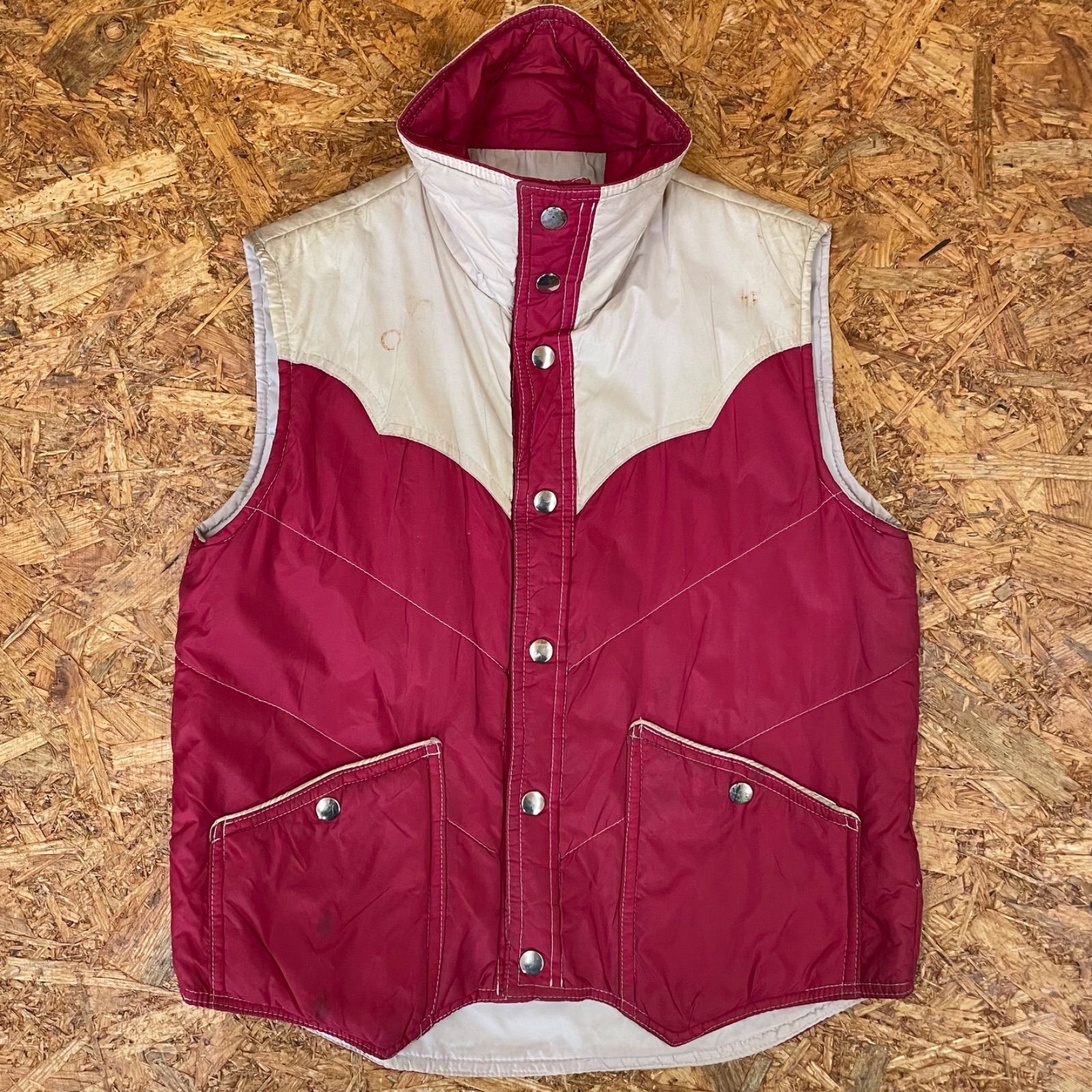 セール，得価 スキーベスト キッズL キルティングベスト ヴィンテージ ビンテージ VINTAGE ユーズド USED 古着 ダウンベスト・中綿ベスト