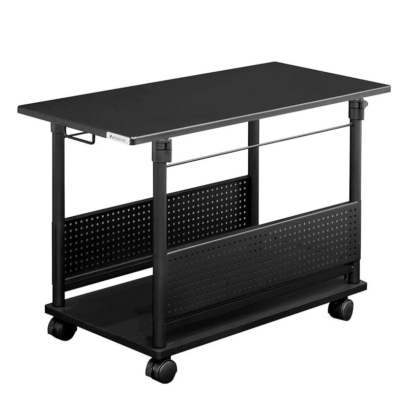 Bauhutte バウヒュッテ 昇降式 L字デスク ラージ パソコンラック pcラック ?幅 39 × 奥行 82 高さ 57-78 cm ブラック BHD-820H-BK 0