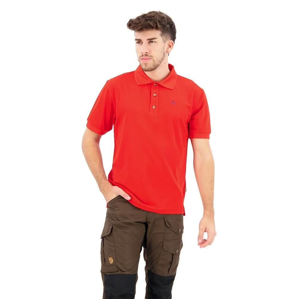 お取り寄せ ２～４週間で発送 Fjallraven Crowley Pique Shirt short sleeve polo TrueRed t