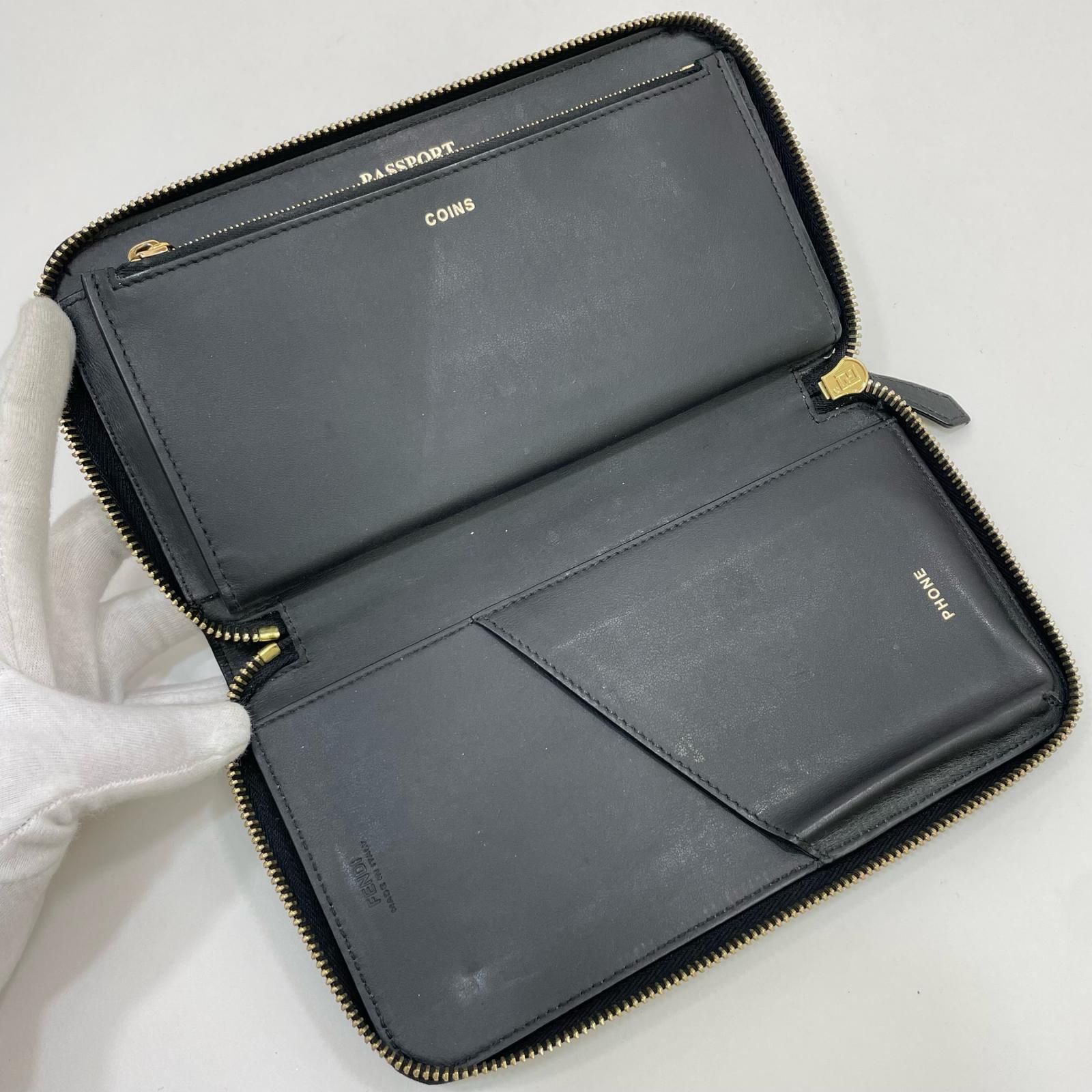 専用フェンディ長財布 ラウンドファスナー バグズ ブラック/蛍光イエロー モン 中古】FENDI | フェンディ バッグ バグズ モンスター ラウンド