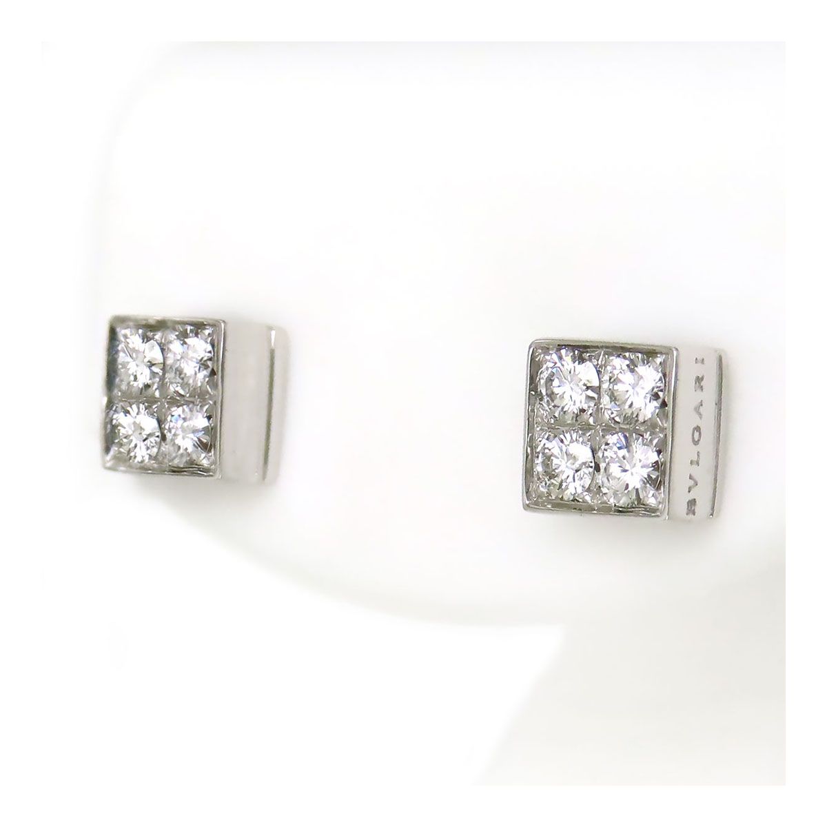 ブルガリ ルチア ピアス 750 (K18WG) ユニセックス BVLGARI