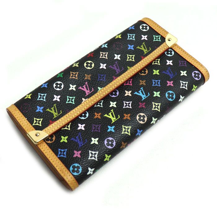 LOUIS VUITTON ルイ ヴィトン ポルトトレゾール インターナショナル 長財布 ブラック マルチカラー M92658 TH0094 レディース