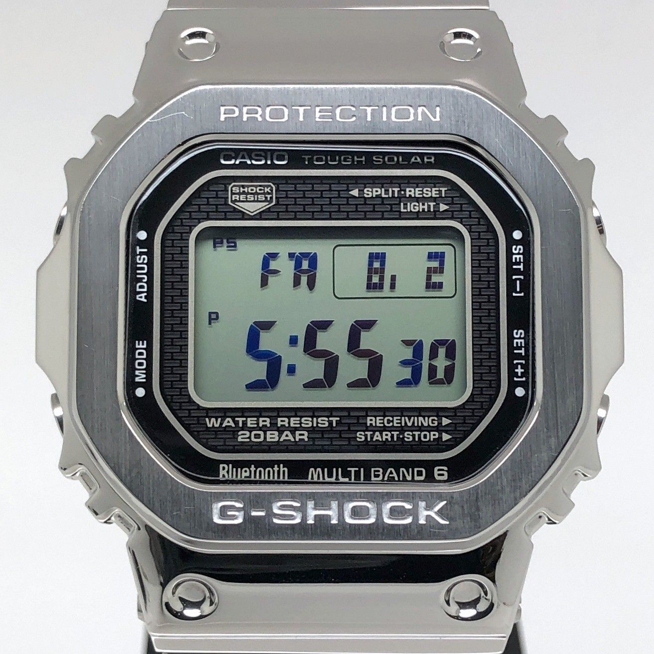G-SHOCK ジーショック CASIO カシオ 腕時計 GMW-B5000D-1 フルメタル 電波ソーラー モバイルリンク LEDライト シルバー