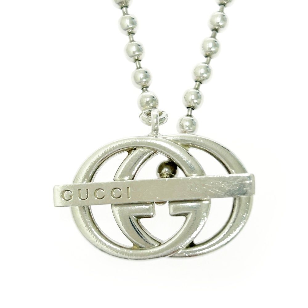GUCCI シルバー チェーンネックレス グッチ 925刻印 良品○GUCCI