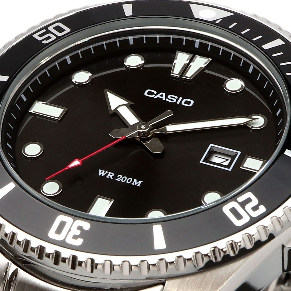 新品 未使用 時計 CASIO 腕時計 カシオ 時計 ウォッチ CASIO カシオ 逆輸入モデル クォーツ カダイバー 200M ステンレスバンド ブラック MDV-107D-1A1V [並行輸入品]