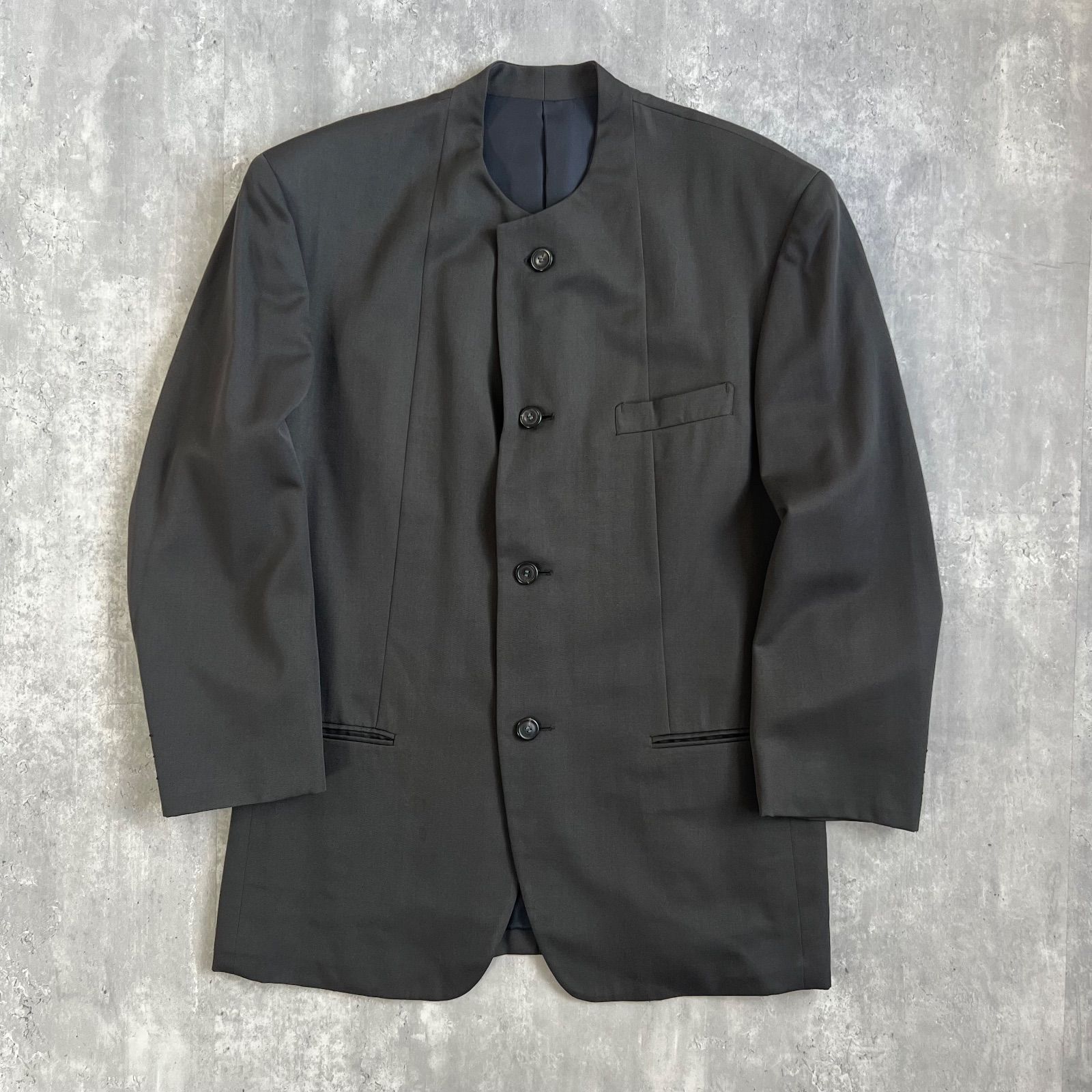 ISSEY MIYAKE MEN イッセイミヤケメン 黒タグ アーカイブ ウールノーカラージャケット Black ME23-FD057 Mサイズ
