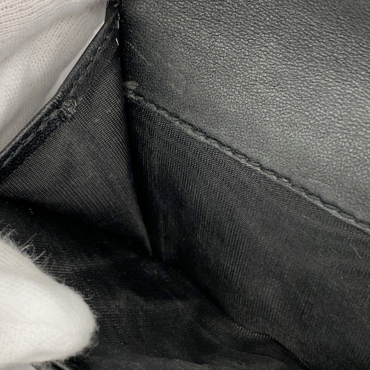 5ia1022-h】クリスチャンディオール 三つ折り財布 カナージュ レザー  