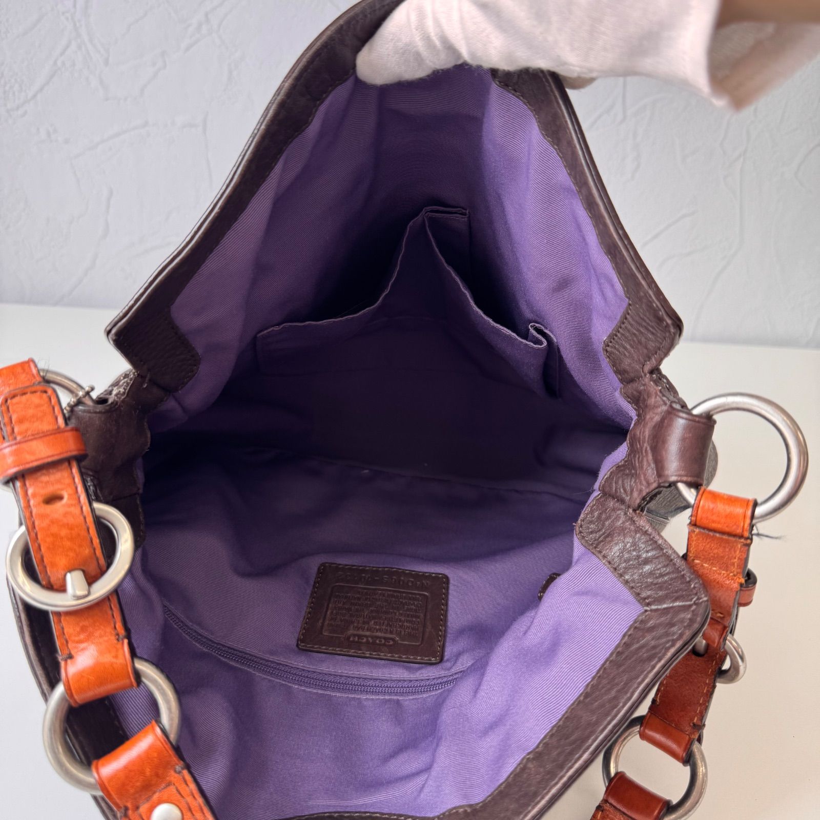 ◎美品◎ COACH ターンロック シボ革 ハンドバッグ 肩掛け可能 パープル 楽天市場】【バッグ】COACH コーチ ミニクロスビー キャリー
