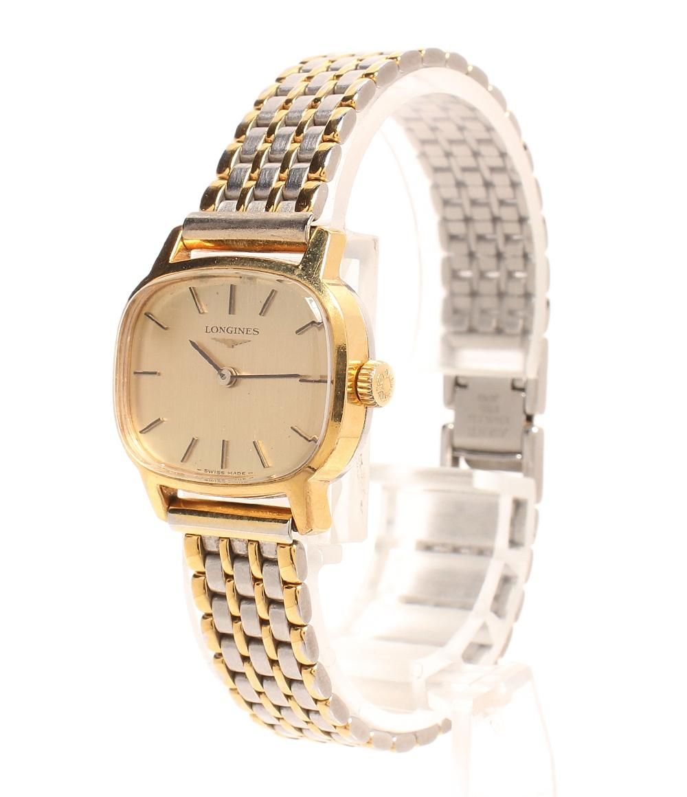 新品電池】LONGINES ロンジン スクエア ゴールド レディース 腕時計
