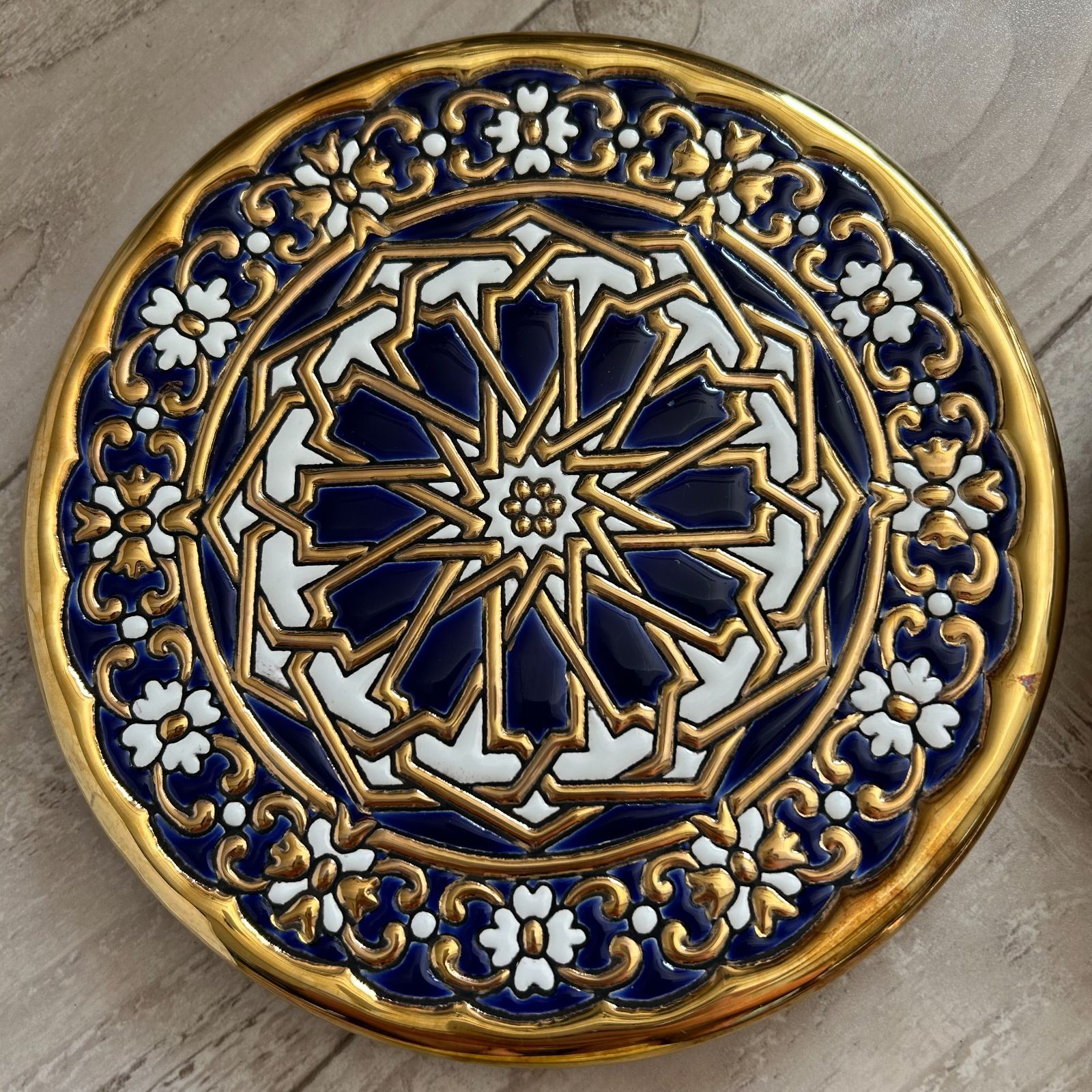 セビリア焼 ORO DELEY 24K スペイン伝統工芸＆ピカソ 絵皿：プレート2