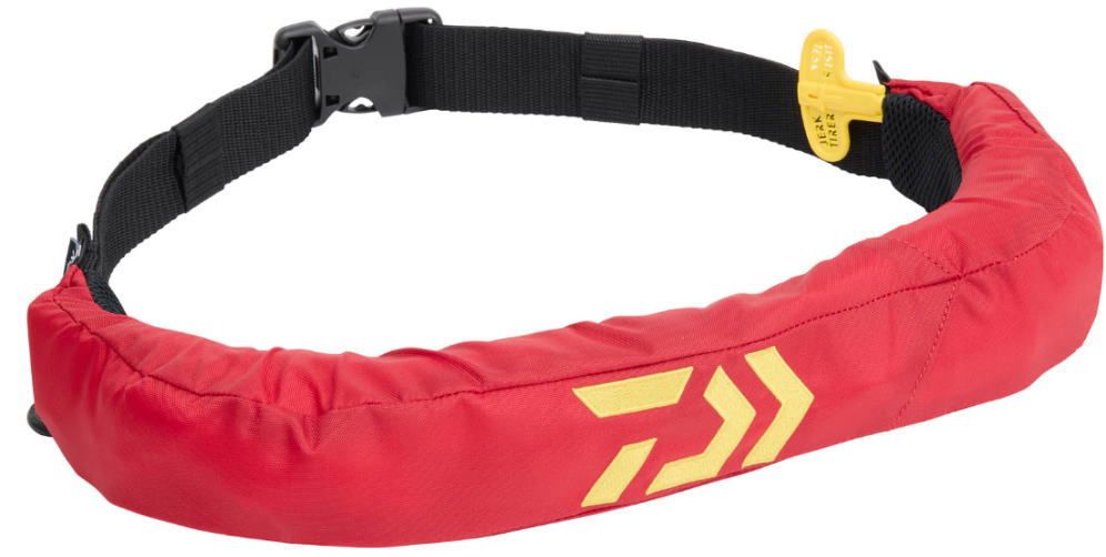 ダイワ インフレータブルアラートライフジャケット ウエストタイプ自動･手動膨脹式 DF-2724JM レッド フリーサイズ | 救命具 daiwa 釣具