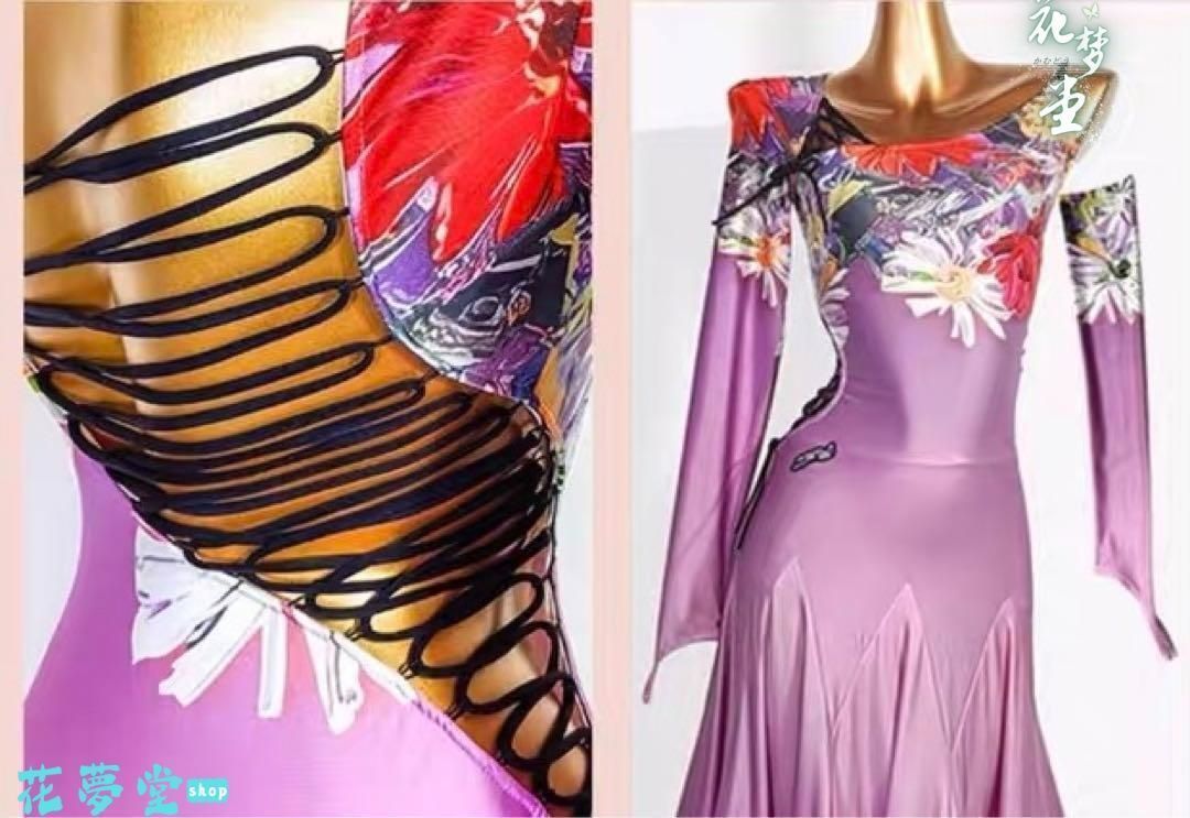 25年 社交ダンス衣装 ダンスドレス ダンスウェア ダンス ドレス 撮影会 舞台 イベント 原野空間-89 LLC-HASEGAWATOSO_COM