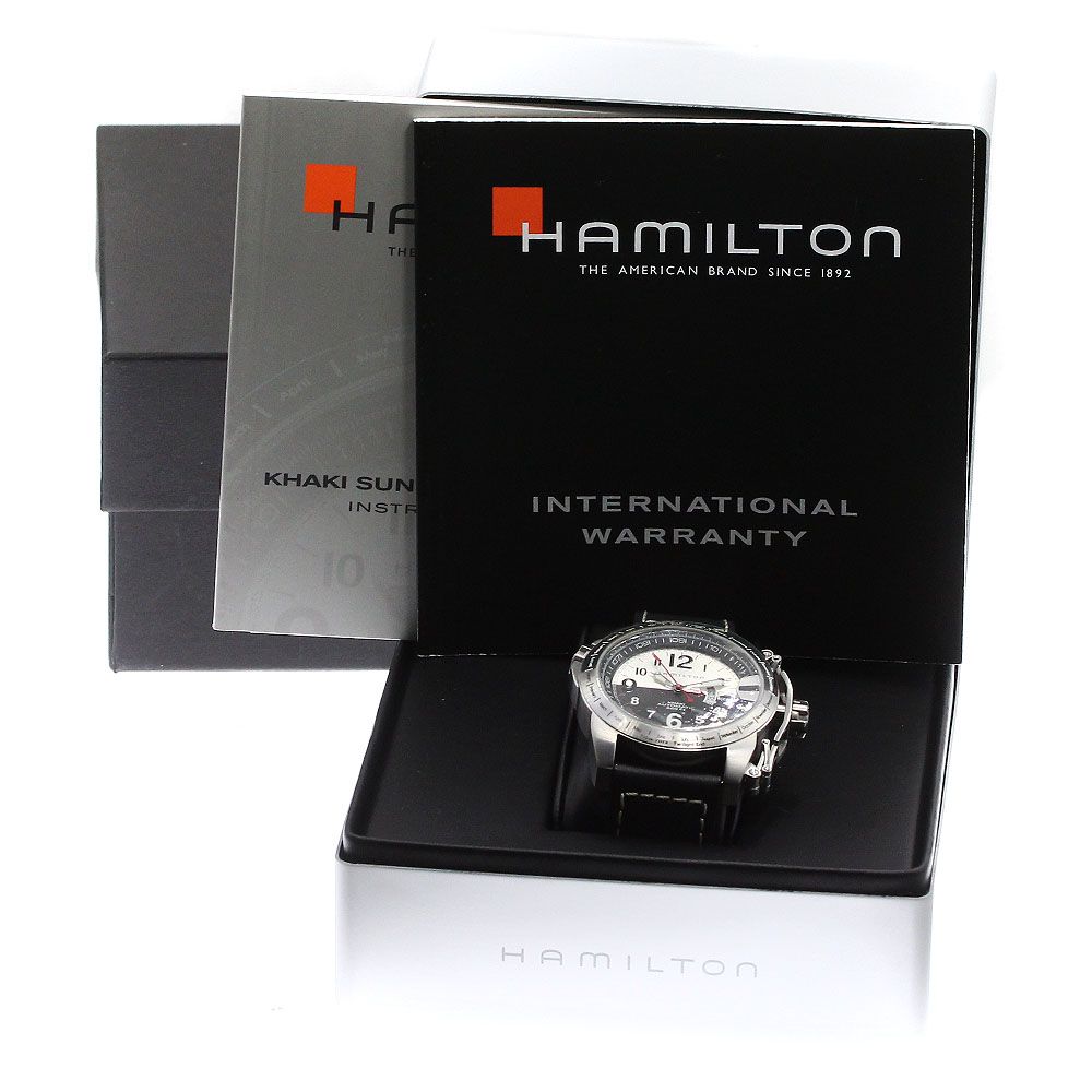 ハミルトン HAMILTON H625150 カーキ トワイライト GMT 自動巻き ...