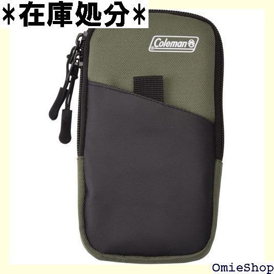 エツミ u0026 Coleman コールマン コラボレーションモデル スマートポーチ グリーン スマホポーチ ベルト ループ カラビナ 付き アウトドア キャンプ VCO-8756 192
