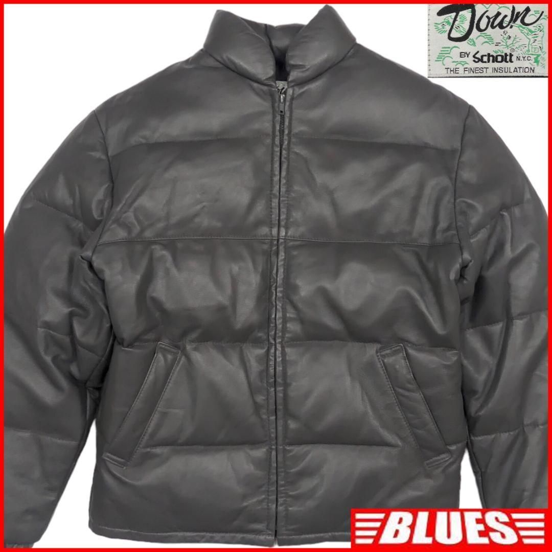 アメリカ製 Schott 38 ショット M レザーダウンジャケット JJ625