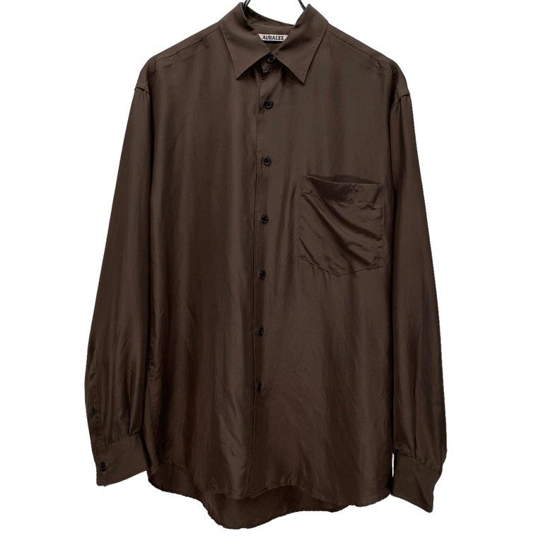 AURALEE 21SS LIGHT SILK SHIRTS シルク羽二重シャツ size 3