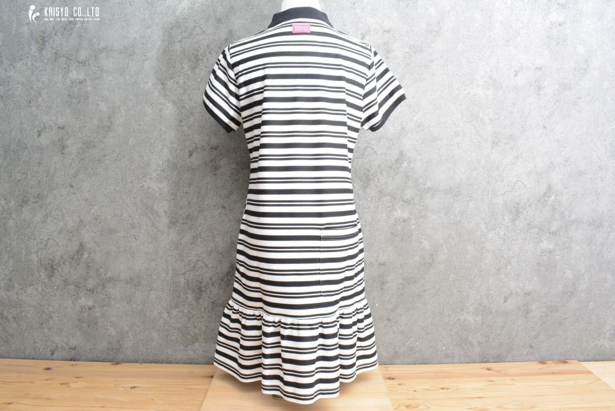 レディース パーリーゲイツ PEARLY GATES レディース ワンピース ボーダー柄 ブラック ホワイト サイズ1 055-3224612 LLC-HASEGAWATOSO_COM