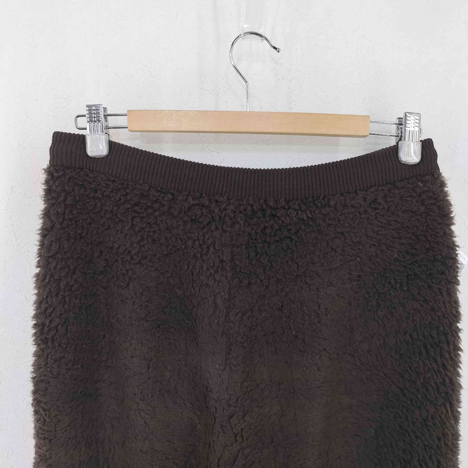 オーラリー AURALEE 24AW MERINO WOOL BOA KNIT PANTS - DARK BROWN 