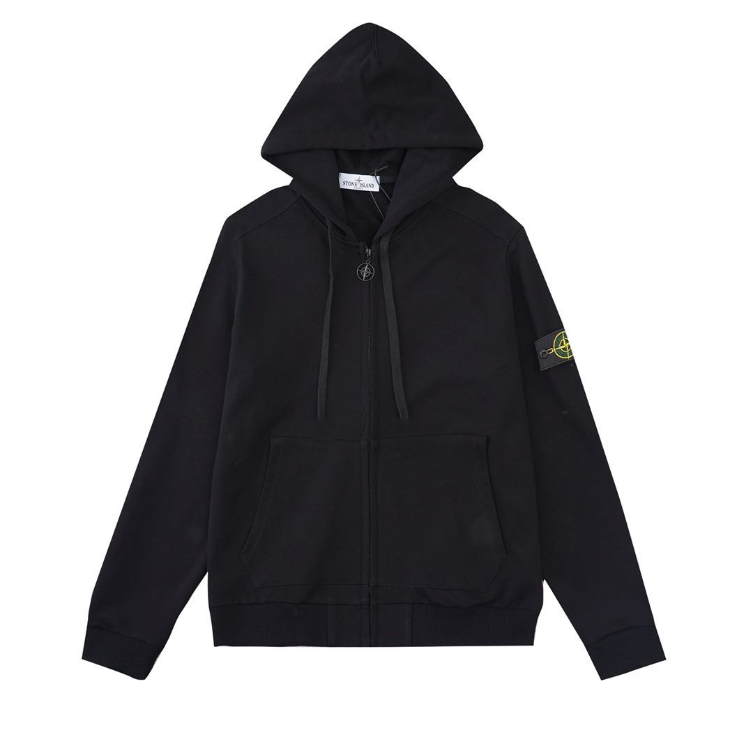 stone island ストーンアイランド フルジップ パーカー フード付き 前開き ジップパーカー  ファスナー ジッパーアップ メンズ レディース アウター スウェット 春着 秋 M-2XL